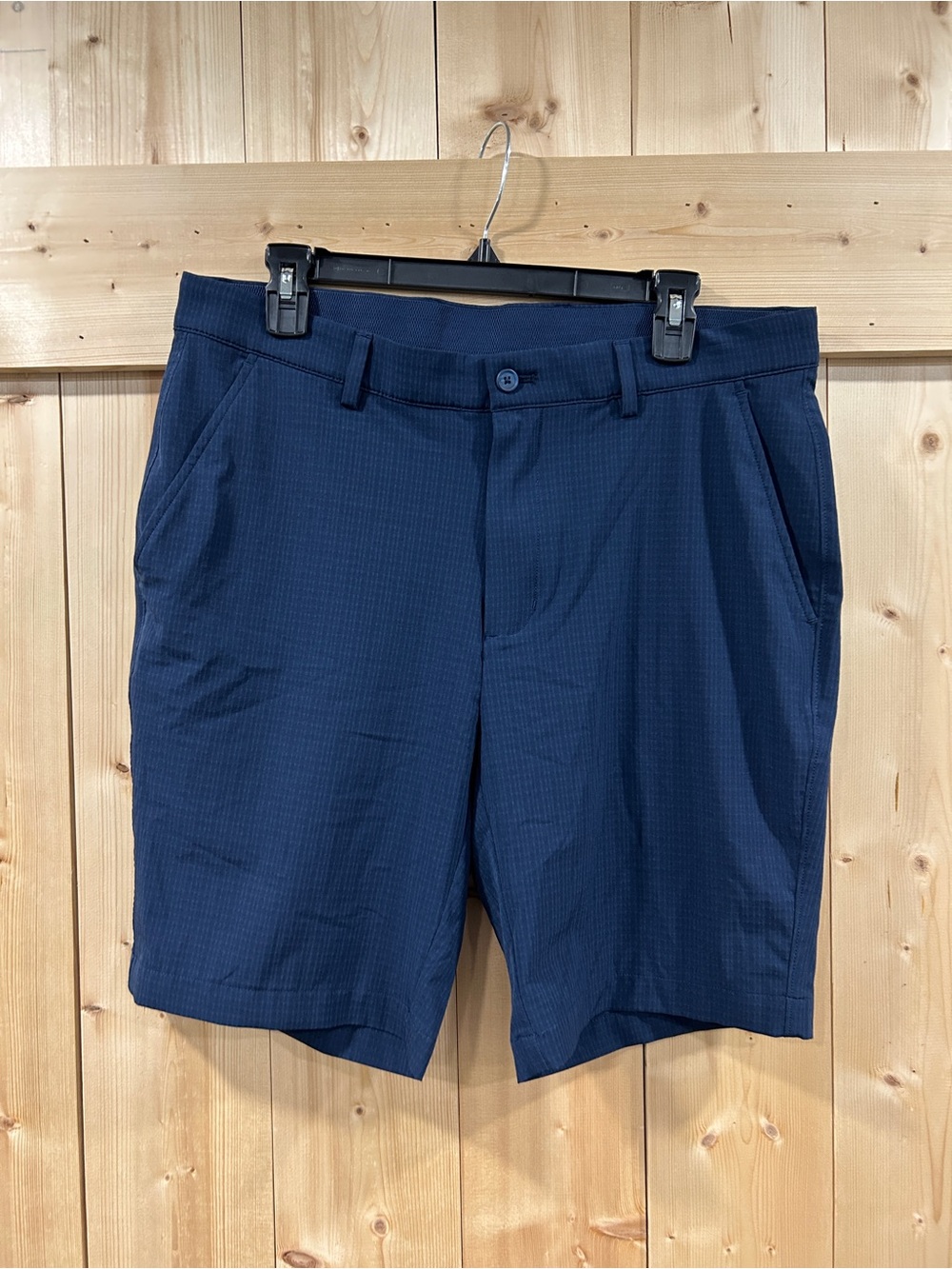 Greg Norman Collection Navy Flat-Front Performance Golf Shorts, 34